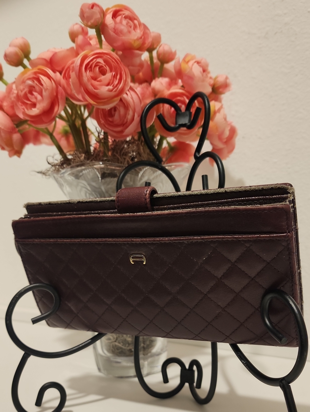 Quilted Burgundy Women's Wallet - Etienne Aigner